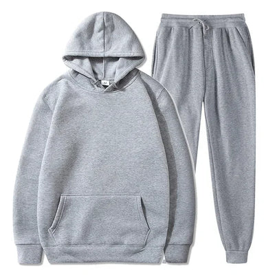 Basic Fleece Hoodies And Sweat Pants Set Men Jogger Set Wholesale Track Suit Sportswear Tracksuits Unisex Ensemble Jogging Homme - Steffashion