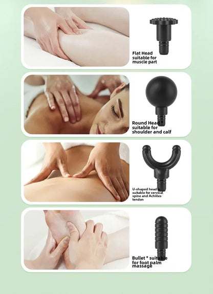 Portable Mini Electric Fascia Gun Muscle Massager Vibration Shockwave Theragun Deep Tissue Percussion Massager Health Care