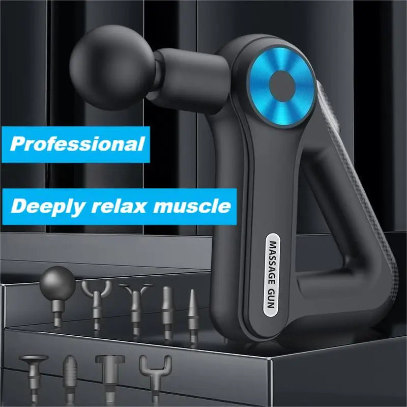 9 Heads 9 Gears Professinal Bally Total Fitness Massage Gun Small Golden Triangle Long Standby Bobbito Massage Gun