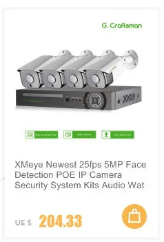 XMeye Y 4MP POE CCTV Camera with Audio