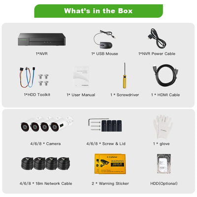 RU 4CH SONY 5MP POE CCTV Kit - Steffashion