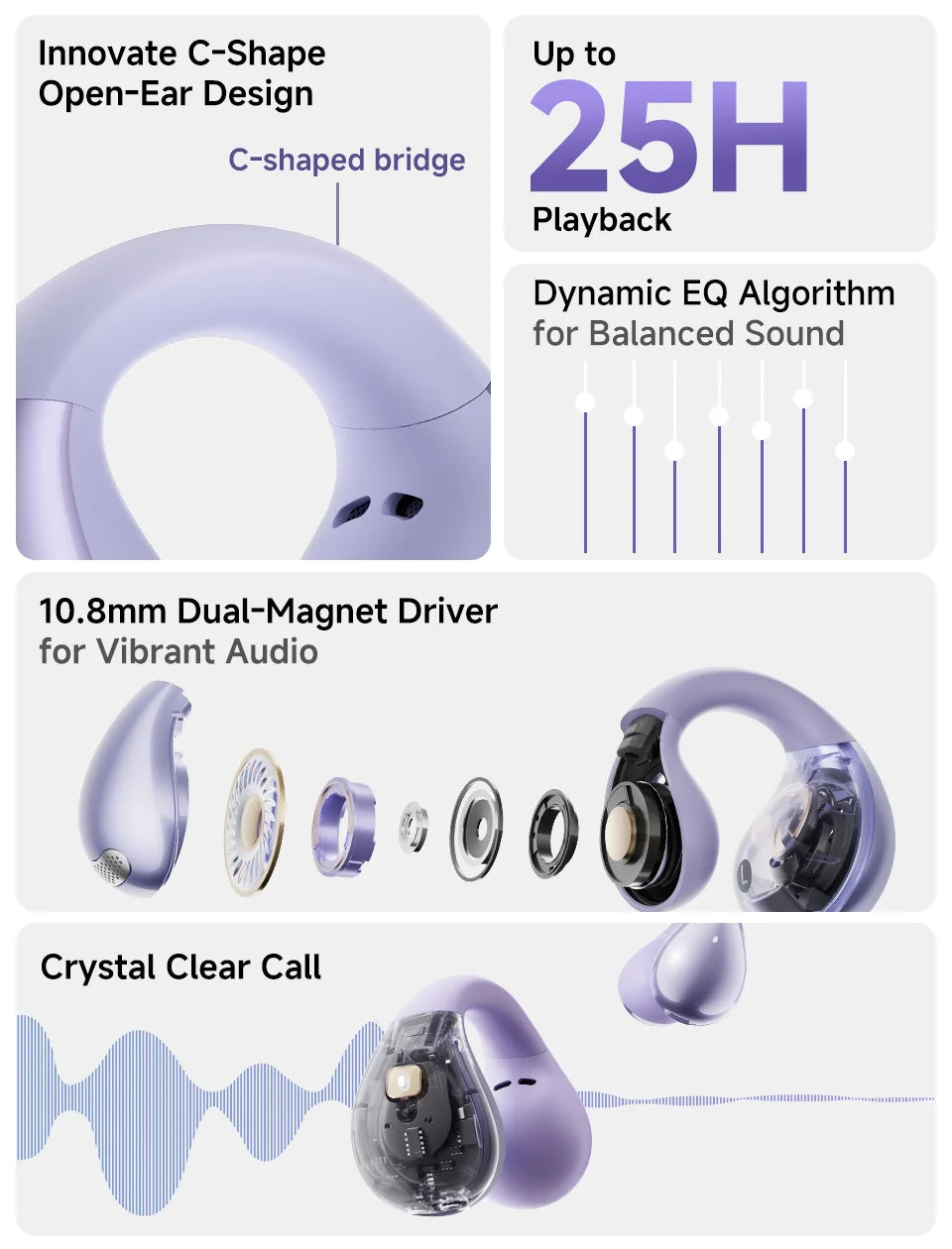 QCY Crossky C30 Ear Clip Earphones