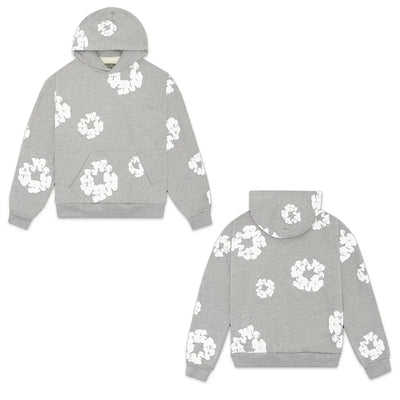 Trendy American Style Printed Hooded Sweatshirt Suit For Men Fashionable Versatile Sweatshirt Pants Set High Street Style - Steffashion