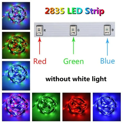 2835 RGB LED Strip Lights 5V USB Lights IR Remote Control Flexible Ribbon Tape For Computer PC TV Backlight Bar Birthday Decor - Steffashion
