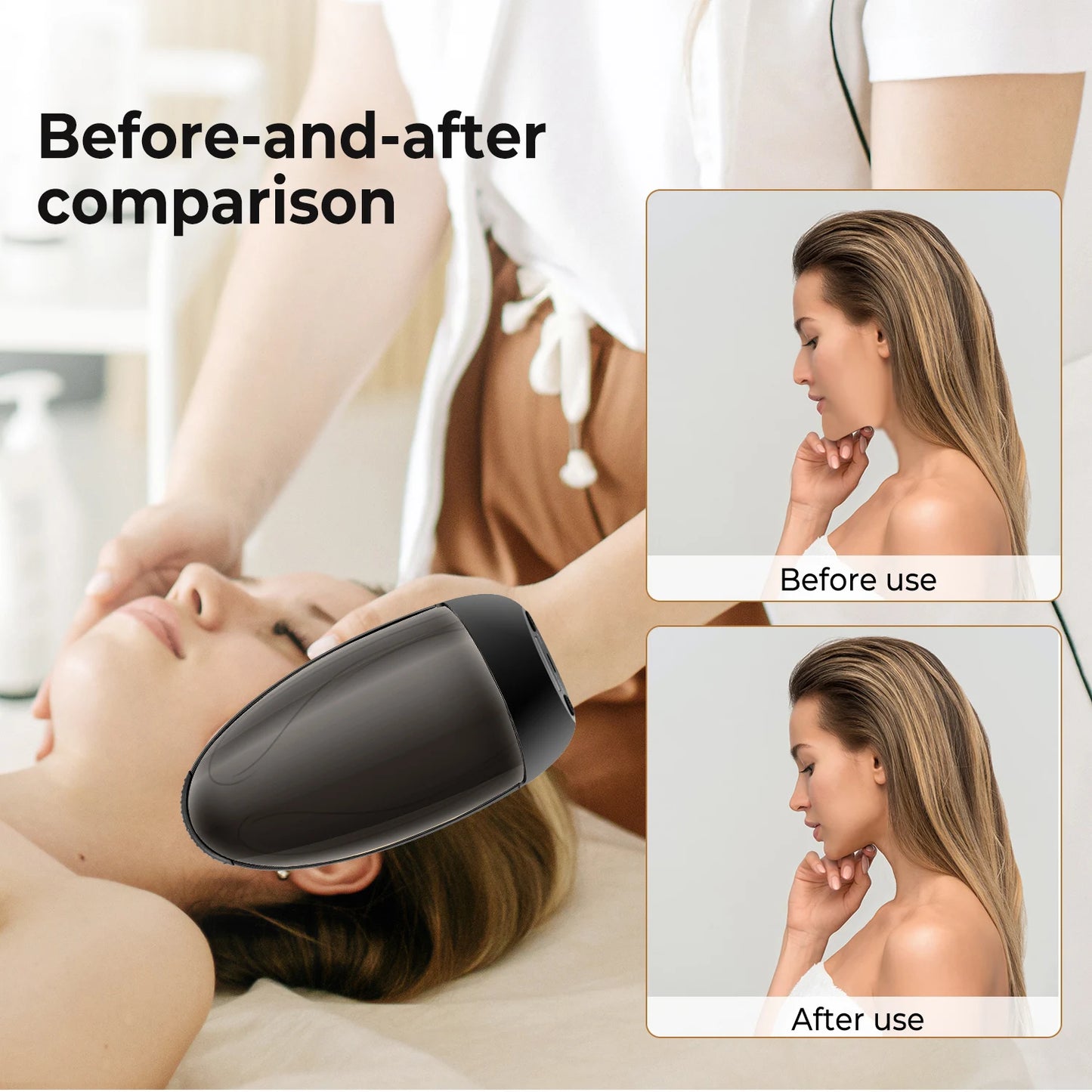 Barberology Massager Cordless Handheld Massager Barber Use Metal Electric Vibrator Usb Charge Head Massage 2 Nodes