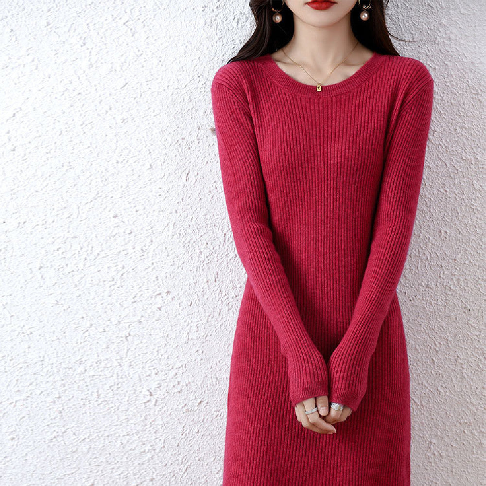 Fashion Solid Color Woolen Sweater For Women