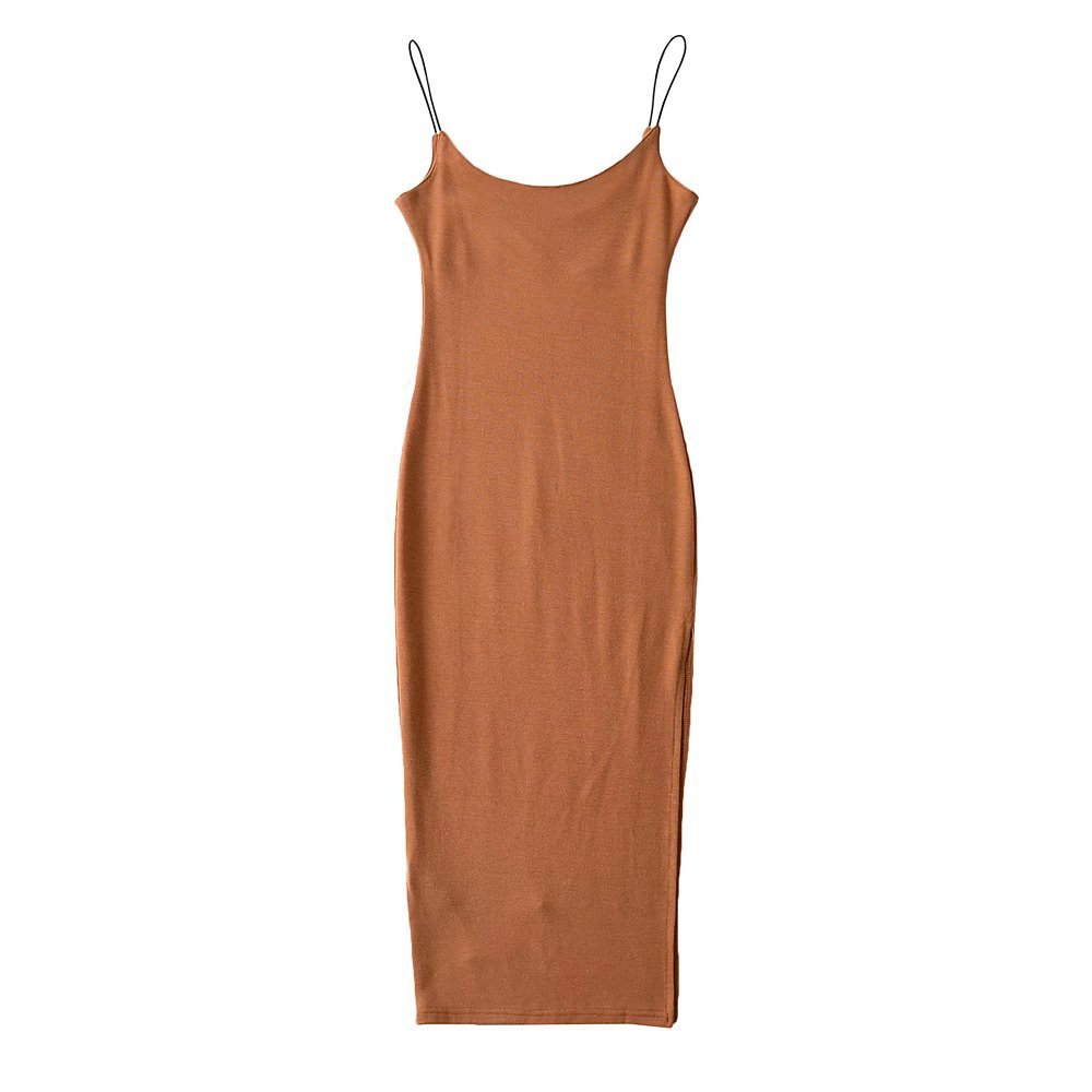 Slim Fit Side Split Dress Women