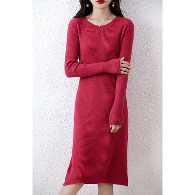 Fashion Solid Color Woolen Sweater For Women